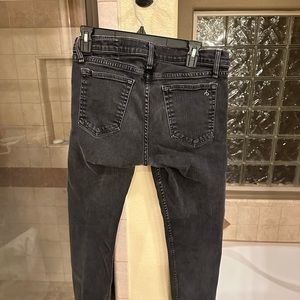 RAG AND BONE JEANS MENS BLACK BUTTON FLY 33